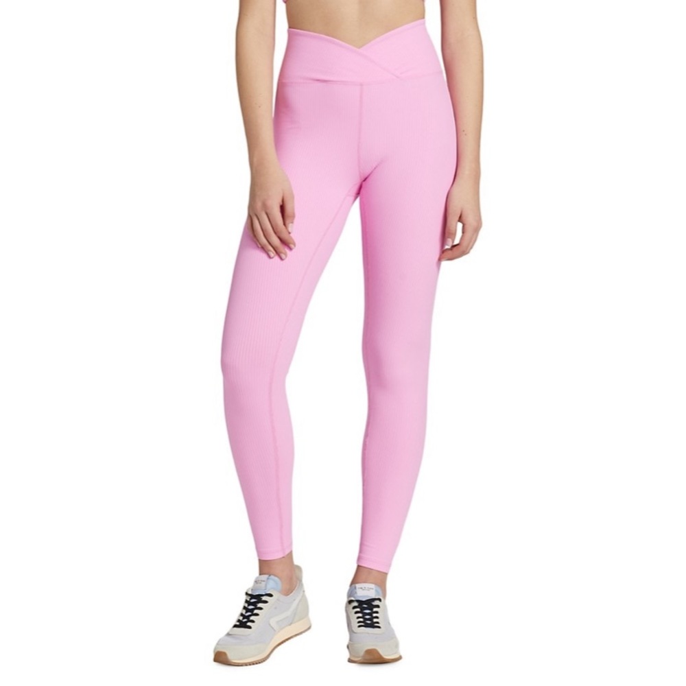 Year Of Ours Pink Cross Front Leggings